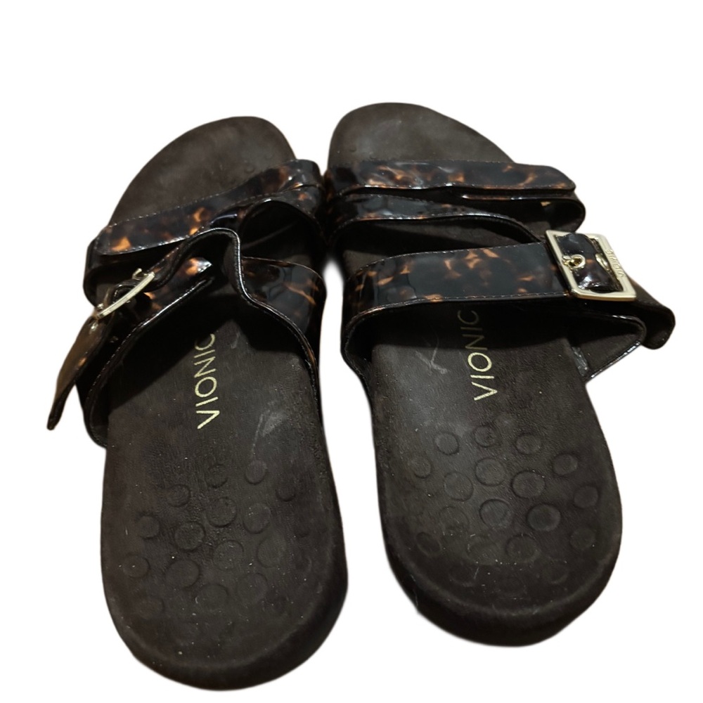 Vionic Brown Patterned Sandals